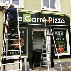 Habillage facade pvc le carre pizza