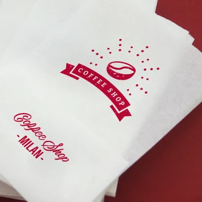 serviette de table imprimé jetable restaurant