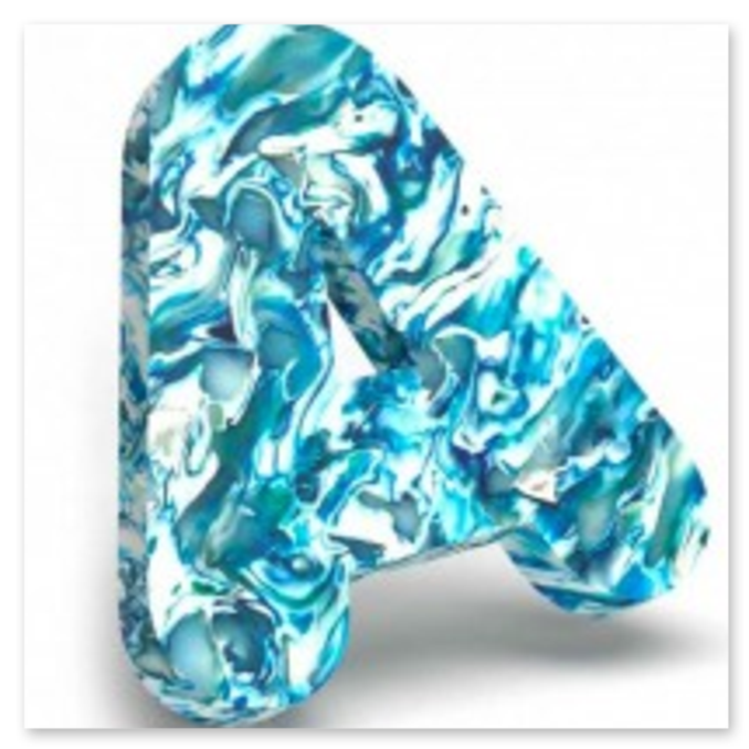 Lettres en matière recyclée