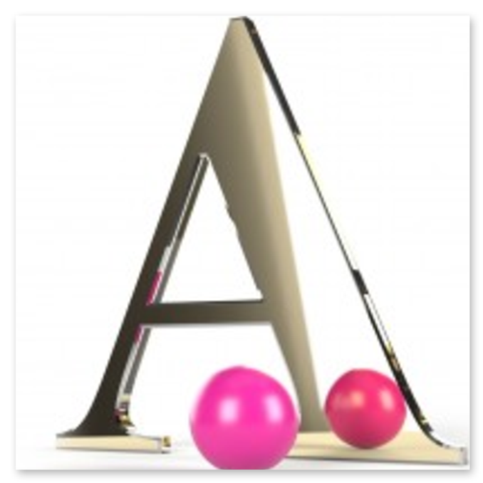 Lettres en plexiglas miroir doré