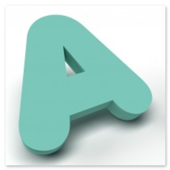 Lettres polystyrène compactes en relief