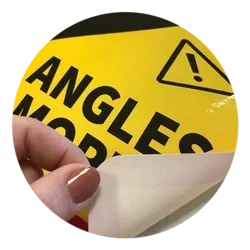 Sticker, Autocollant angle mort creation impression