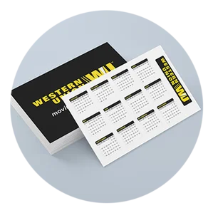 Calendrier carte de visite 2025