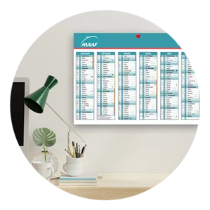 Calendrier rembordé 2025