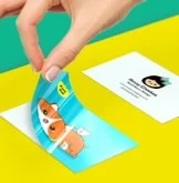 Carte de visite adhésive