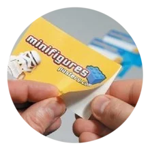 Carte de visite adhésive