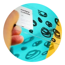 Carte de visite en PET transparent