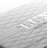 Carte de visite gaufrée