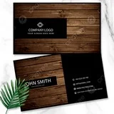 Carte de visite texture bois 2