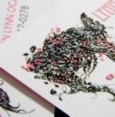 Carte de visite vernis pailletté