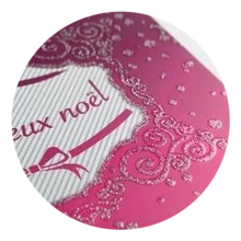 Carte de visite vernis pailletté