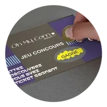 Carte encre à gratter