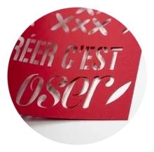 Dépliant découpe laser