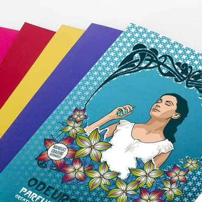 Dépliant papier couleur impression