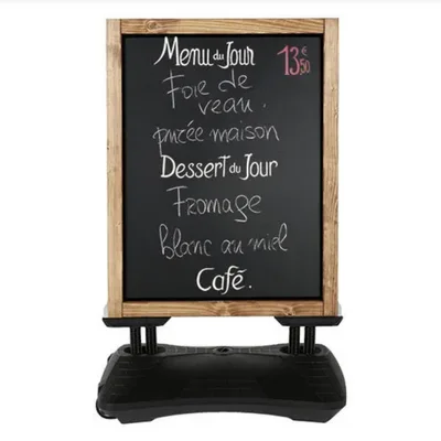 panneau menu restaurant avec socle pvc