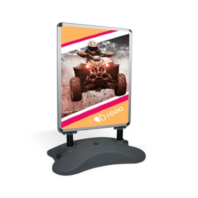 panneau menu restaurant avec socle pvc