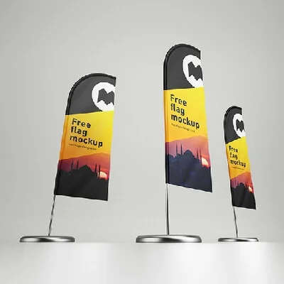 Oriflammes, drapeaux publicitaires