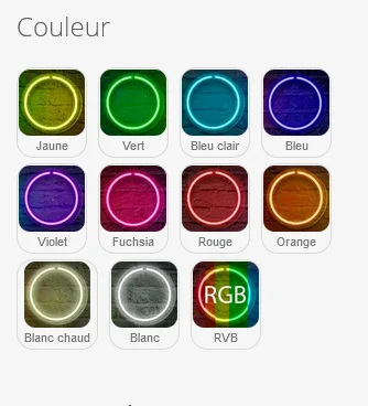 ruban led neon couleur rgb pas cher