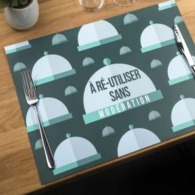 set de table imprimé jetable pizza