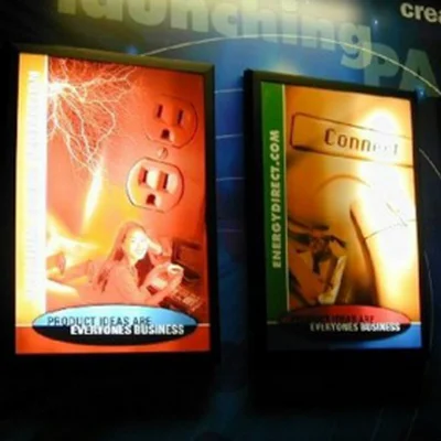 bache retro eclairée publicitaire