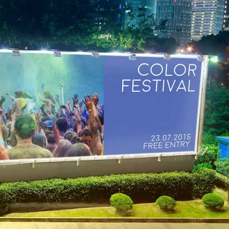 bache retro eclairée publicitaire