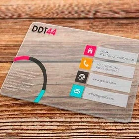 Carte  de visite transparente pas cher