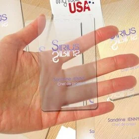 Carte  de visite transparente gratuite