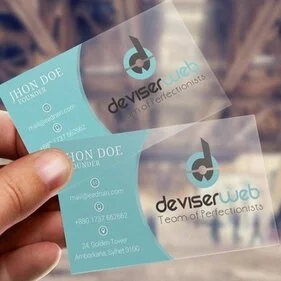 Carte de visite transparente 2023