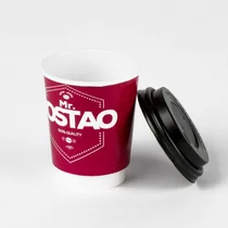 gobelets cartons avec couvercle personalisés jetable