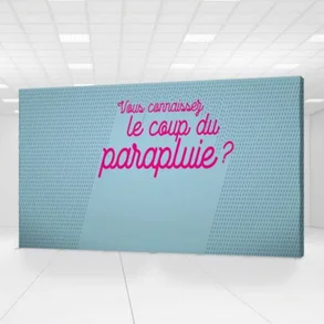 impression-stand-parapluie  PUBLICITAIRE 