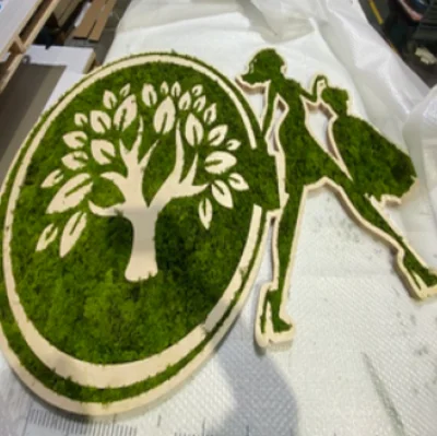 Logo végétal mousse naturelle pas cher