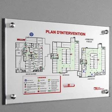 panneau plan d'évacuation dibond aluminium