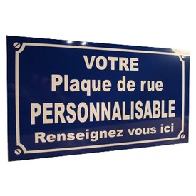 Panneau plaque numéro et nom de rue