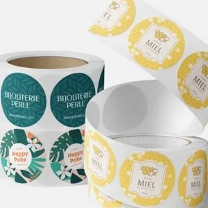 etiquettes en rouleau