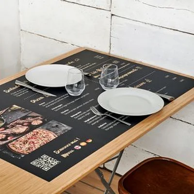 set de table imprimé jetable pizza