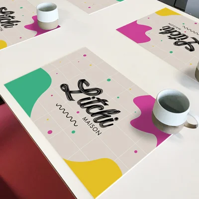 set de table imprimé jetable pizza