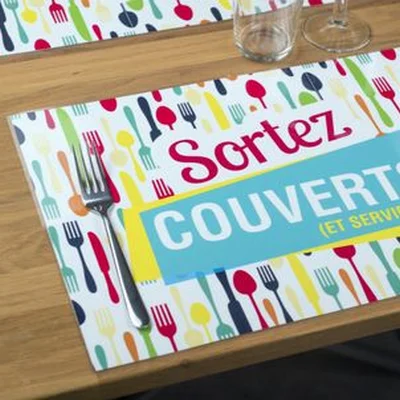 set de table imprimé jetable pizza