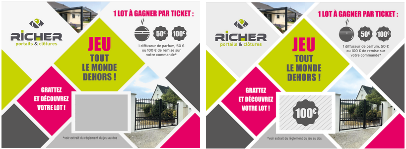 Billets jeux à gratter 