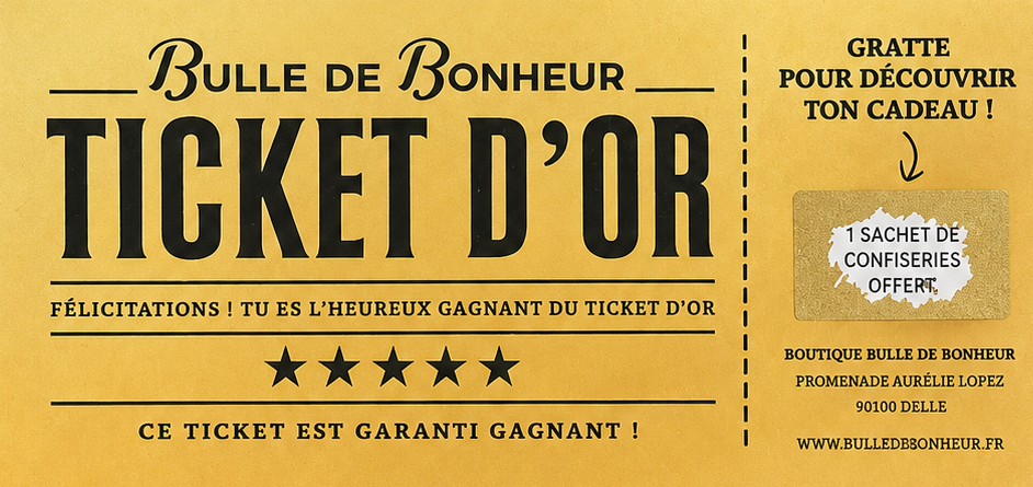 Billets ticket d'or